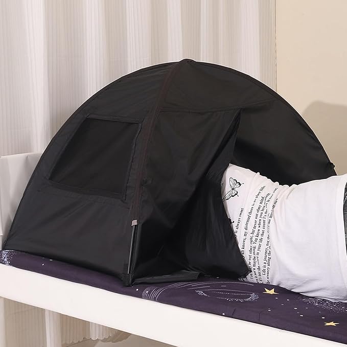 Sleep Bed Tent Light-Blocking Privacy Tent Blackout Canopy to Improve Sleep Anytime Anywhere. Perfect for Nightshift Dorms Travel Naps and Relaxation