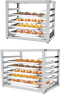 5 Tier Bun Pan Rack Aluminum Bakery Rack for Half or Full Sheets Commercial Dough Pizza Baking Tray Racks Storage Cooling Rack Bread Baking Equipment For Home Restaurant Kitchen (5 Tier)