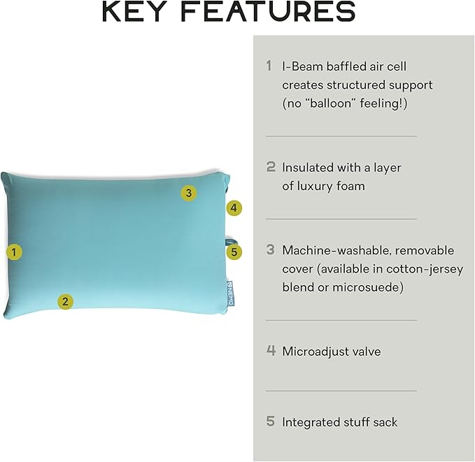 Nemo Equipment Fillo Backpacking &amp Camping Pillow - One Size - Frost/Silt