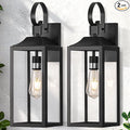 19 Large Outdoor Light Fixture 2 Pack Porch Lights Sconce Exterior Lighting Fixtures Black Outside Lights for House Modern Wall Lantern Anti Rust Outside Coach Lamps for House Doorway Garage