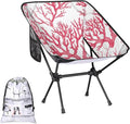Honeybaby Folding Camping Chair Ocean Coral Print Camping Chairs Lightweight Portable Chair Outdoor Foldable Chairs for Camping Travel Picnic Beach Hiking