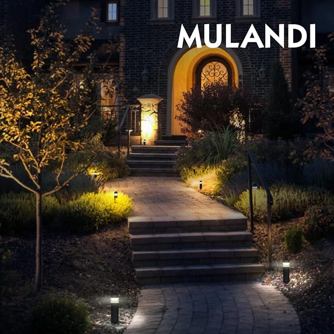 LED Landscape Bollard Pathway Light 2W DC 12V Low Voltage Path Lighting Outdoor Waterproof Die-Casted Aluminum Housing for Garden Light 3000K Warm White Pack of 2