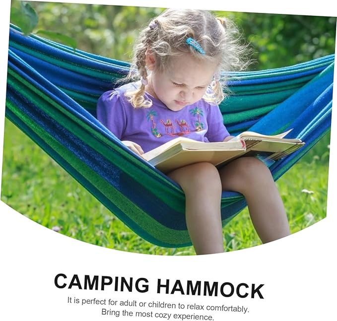 Heavy Duty Anti-Rollover Hammock Portable Camping Hiking Beach Garden Hammock Net