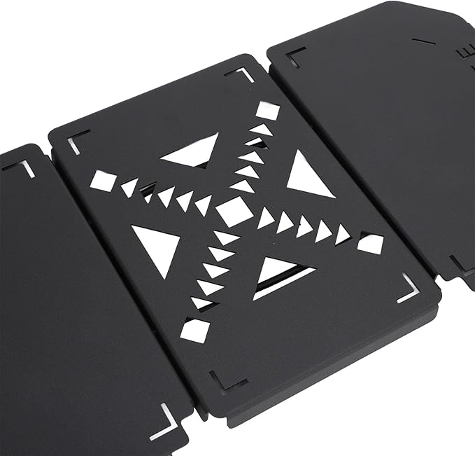 Lunch Box Steel Table Top Folding Lunch Box Table Top Aluminium Alloy Lunchbox Table Portable Camping Table Board Black Camping and Fishing Accessory