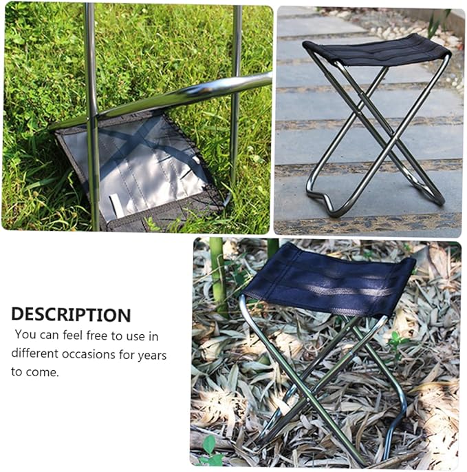 BESTOYARD Fishing Chair Portable Folding Camping Stool Easy Setup for Outdoor Hiking Beach BBQ Patio Garden Heavy Duty Bright for Night