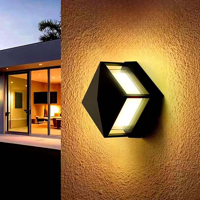 Pillar LightsSquare 6 X 6 in Outdoor Post LightOutdoor Column lamp Deck/Fence/Post Cap Lightslamp PostHigh Voltage Wired Waterproof Aluminum Post LightIP65 (Square 6.3X6..3IN)