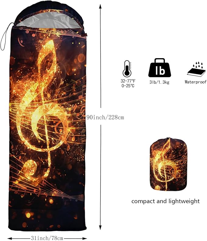 Kids Sleeping Bag for Boys GirlsCartoon Football Print-Lightweight Warm Portable Outdoor Indoor-Waterproof Cold Weather Resistant Sleeping Bag for Camping Hiking
