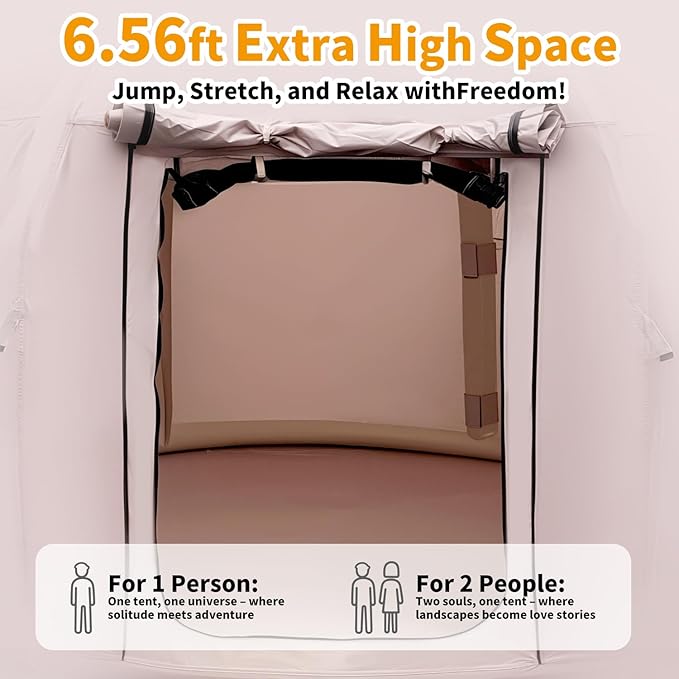 Inflatable Dome Igloo Bubble Camping Tent Waterproof Outdoor Portable House with Double Layered Mesh Doors