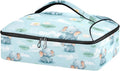 Casserole Carrier Cute ElephantsInsulated Casserole Carrier for Hot or Cold Food Thermal Lunch Tote for Potluck Parties Picnic Beach Fits 9 x 13 Inches Baking Dish