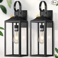 19 Large Dusk to Dawn Outdoor Lighting 2 Pack Black Sensor Porch Lights Exterior Lighting Fixtures Modern Wall Lantern Outdoor Wall Lights Waterproof Wall Sconce Lamp for House Doorway Garage