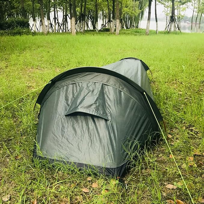 Backpacking TentHUIOP Backpacking Tent Outdoor Camping Sleeping Bag Tent Lightweight Single Person Tent
