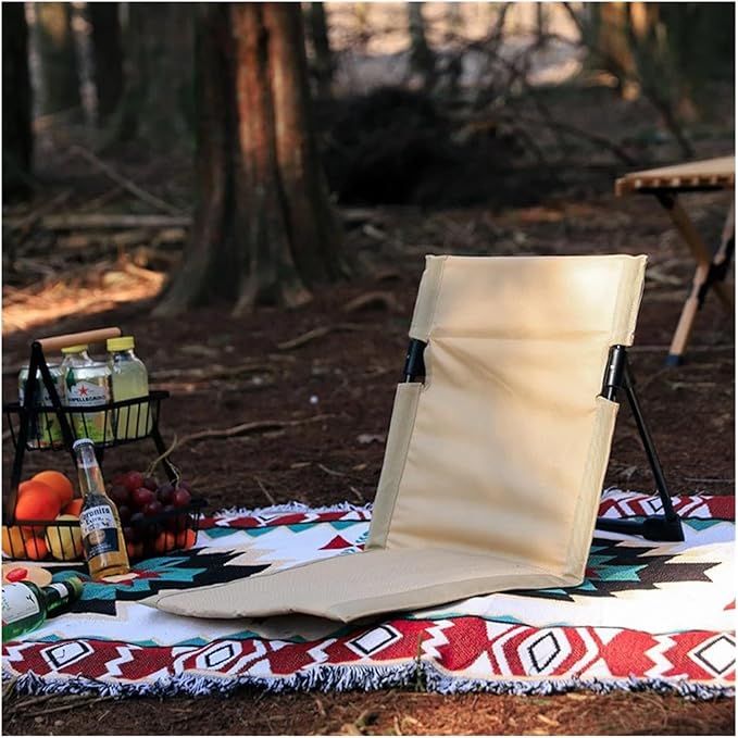 Outdoor Camping Folding Chair Backrest Beach Portable Cushion Chair Tent re Balcony Park Lawn Picnic Seat Fishing