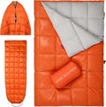 Down Camping Blanket - Lightweight Packable Warm &amp Puffy Outdoor Travel Quilt for Sleep Hiking Backpacking Stadium Festivals Water-Resistant Sleeping Bag 55x79