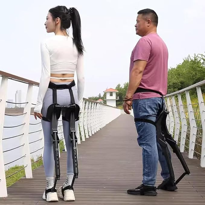Adjustable Wearable Chair Invisible Seat Portable Invisible Seat Leg Support Seat Invisible Chair Wearable Exoskeleton Stool 5 Gear Heights Adjustable for Camping Indoor Outdoor