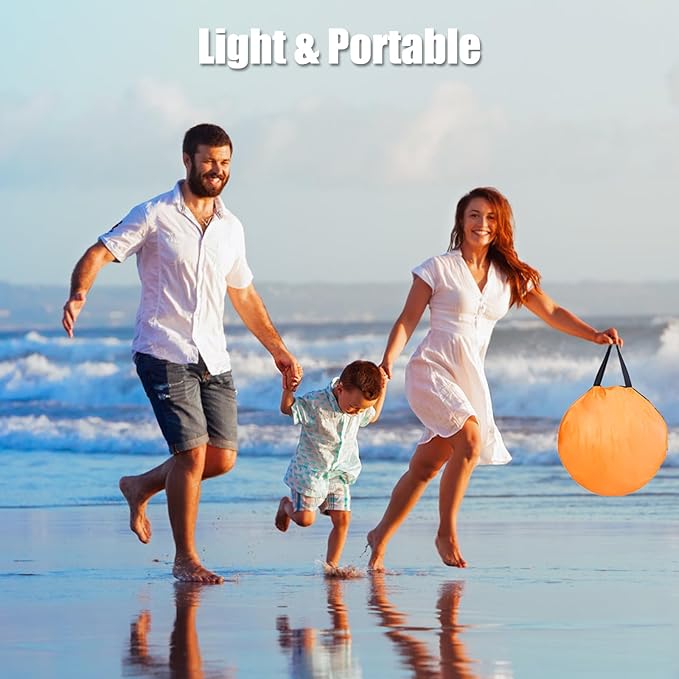 Pop Up Beach Tent Sun Shelter for 2-3 Person Sun Shelter with UPF 50+ &amp Lightweight Portable Beach Tent Easy Pop Up for Outdoor Camping Fishing