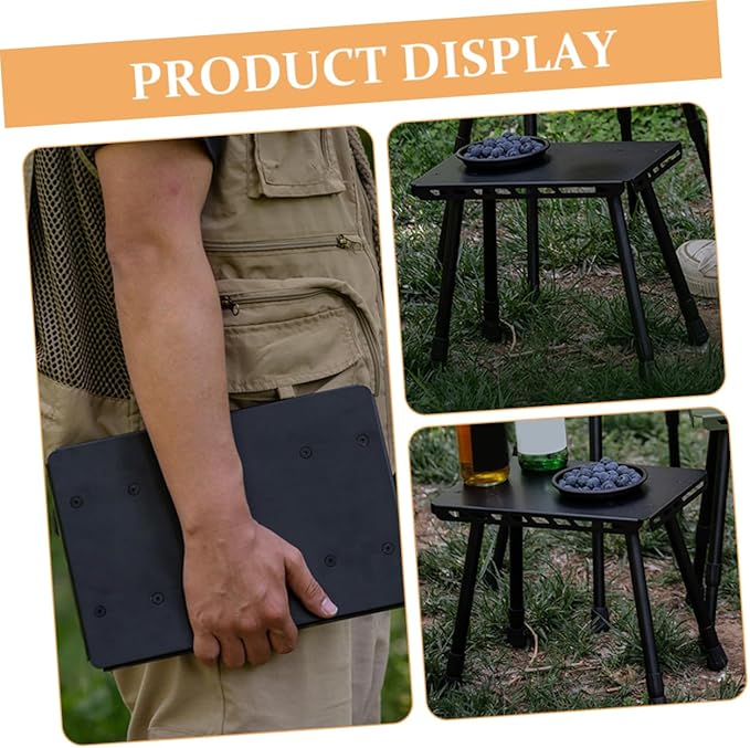 HANABASS Outdoor Portable Folding Camping Table Lightweight Multi-Functional Camp Table for Picnics Bbqs and Camping Trips Sturdy Construction for Small Spaces and Travel