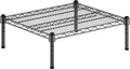 21 x 24 x 8 Black Epoxy Wire Storage Shelf Dunnage Rack Commercial 1 Tier Small Shelf