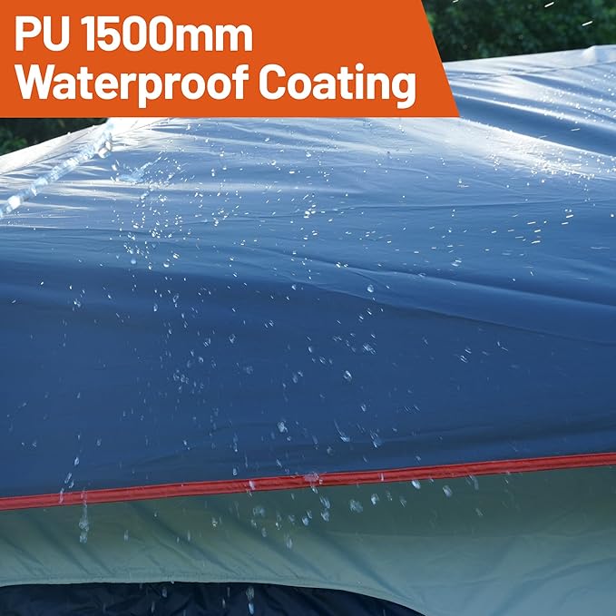 Family Camping Tent for 8-12 People 2-Minute Instant Setup with 2 Room Dividers Waterproof Windproof Ventilated Easy Carry for Outdoor Camping Hiking Picnic