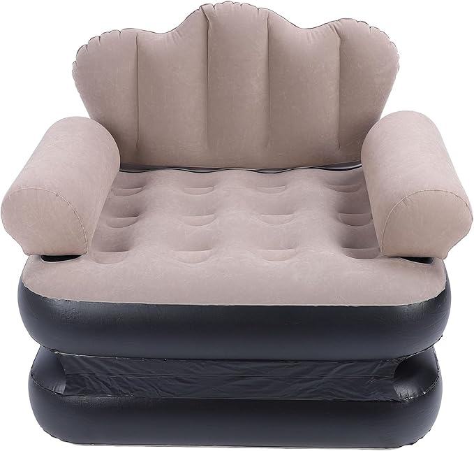 Walfront Portable Inflatable Sofa Mattress Soft Pressure Pressure Existing Couch Bed for Travel Camping