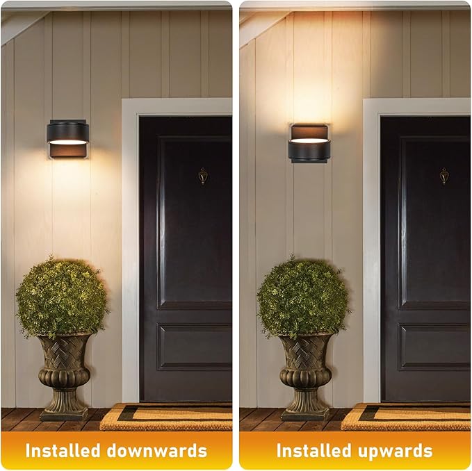 Modern Aluminum Porch Sconce Lights - LED Exterior Wall Sconce Waterproof 8W 3000K for Garage Enterway