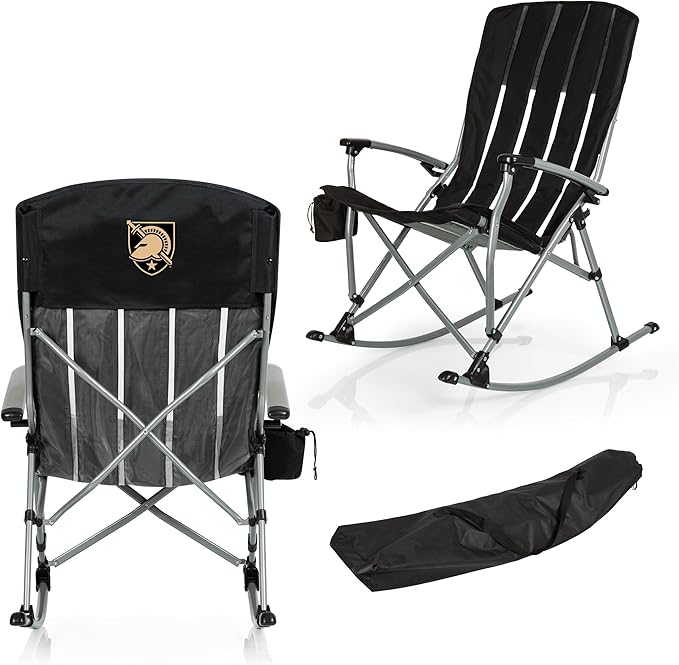 Picnic TIME NCAA Unisex-Adult NCAA Outdoor Rocking Camp Chair XL Heavy Duty Camping Chair for Adults