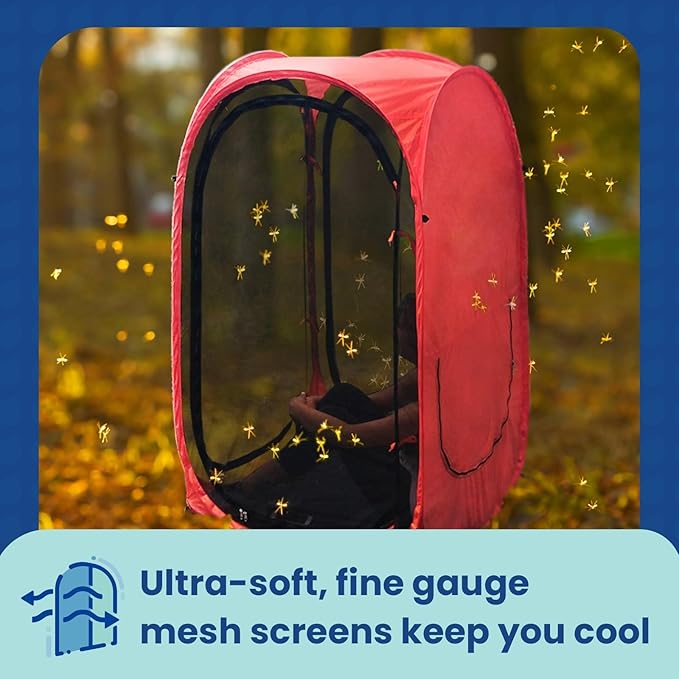 Under the Weather WeatherPod Original Shark Tank MyPod™ Mesh 1-2 Person Pop-Up Screen Pod - Keeps Out Bugs Mosquitos and Harmful UV Rays - UPF 50 for Maximum Protection from The Sun
