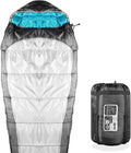 KHOMO GEAR Sleeping Bag Mummy Style - 3 Season - Camping &amp Outdoors - Grey