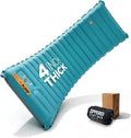 ZOOOBELIVES Inflatable Camping Sleeping Pad 4-Inch Thick Full Air Support No Bottoming Out for Side Sleepers Camping &amp Backpacking Mattress with Built-in Foot Pump Durable &amp Compact – Airl