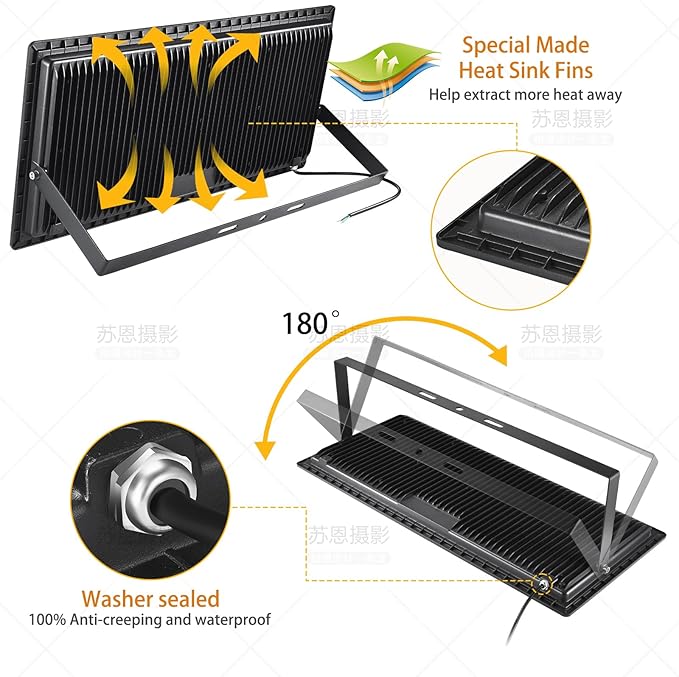 800W 2pack LED Flood Lights3700 watt Equivalent 89500LM Super Bright Outdoor LED Arena Lights 100-277V IP65 Waterproof 5000K Daylight Commercial Lighting for StadiumBackyard Parking lot etc