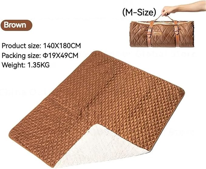 Portable Picnic Mat Outdoor Blanket Dirty Resistant Soft Pad Camp Folding Mat(M)