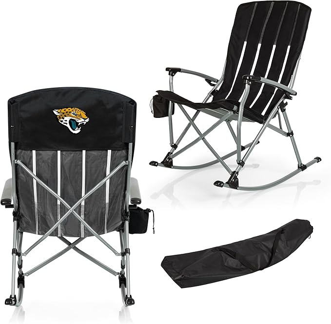 Picnic TIME NFL Unisex-Adult NFL Outdoor Rocking Camp Chair XL Heavy Duty Camping Chair for Adults