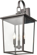 ML Lighting Fetterton - 3 Light Outdoor Wall Sconce 23.5 Inches Tall and 11 Inches Wide - Powder Coated Bronze