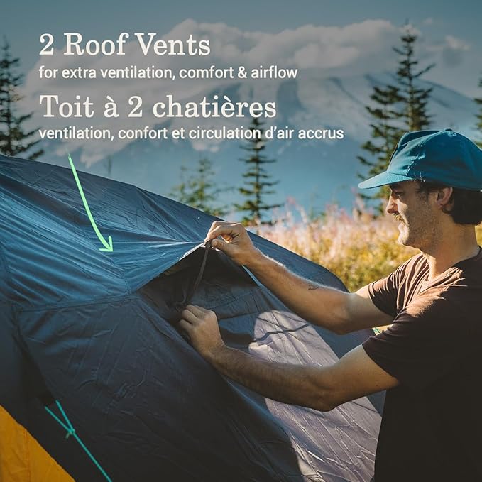 Coleman PEAK1 Premium Waterproof Backpacking Tent with Rainfly &amp Footprint Lightweight Camping Tent Withstands Winds up to 45 MPH 1/2/3/4/6 Person Sizes