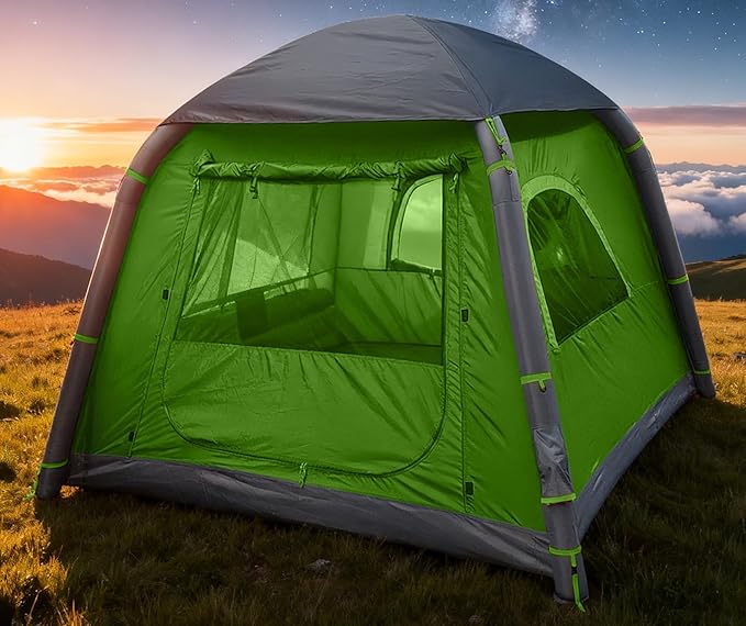 Inflatable Tents for Camping2/4 Person Easy Setup Blow Up Tents for 4 Seasons Waterproof InflatableTent for Camping Air Glamping Tents for Camping Adult