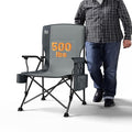 TIMBER RIDGE Oversized Folding Camping Chair High Back Heavy Duty for Adults Support up to 500lbs with Cup Holder Side Pocket Cooler Bag