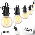 ZJOJO 50FT Outdoor String Lights G40 Globe Outdoor Lights with 25 Shatterproof LED Bulbs 2700KIP65 Waterproof Patio Light