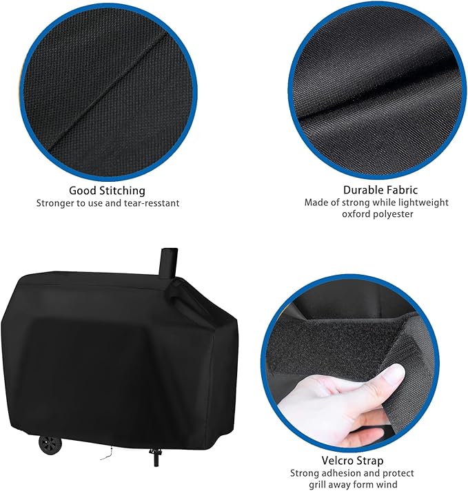 Charcoal Grills Cover for Royal Gourmet CC1830W 30 Barrel Charcoal Grill&ampfor CC1830S Charcoal Grill Heavy Duty Waterproof Cover Outdoor BBQ Grilling Cover