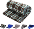 REDCAMP Fleece Sleeping Bag Liner Thicker for Adult Warm or Cold Weather 73 Long Full Sized Zipper Camping Blanket for Outdoor Indoor Used with Sack Brown