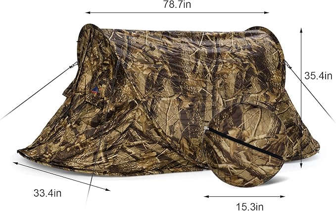 Outdoor Recreational Camping Tent SinglePerson Automatic Quick Opening Free Digital Camouflage Tent Beach Waterproof 78.7inx35.4inx33.4in