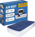 Greaton 14-Inch Durable Luxury Inflatable Air Mattress with Comfort Coil Technology and High Capacity Pump Good for Camping Home and Portable Travel Twin Blue