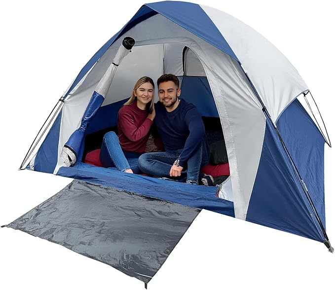 XL 4 Person Dome Camping Tent Double Layer Waterproof Removable Rain Fly for Outdoor Hiking Fishing