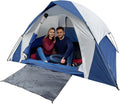 XL 4 Person Dome Camping Tent Double Layer Waterproof Removable Rain Fly for Outdoor Hiking Fishing
