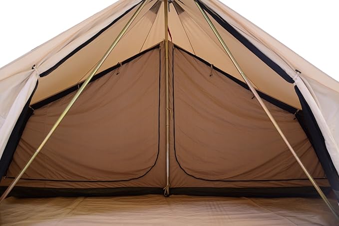 WHITEDUCK Inner Tents for Canvas Bell Tent Half 1/2 &amp Quarter ¼ Inner Tents Tent Accessories Inner Rooms Separate Compartment (3M 4M 5M 6M) (Quarter Inner 6M Avalon Tent)