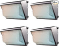 Lightdot 4Pack 150W LED Wall Pack Lights 3CCT Selectable (3000K/4000K/5000K) 100-277v Dusk to Dawn with Photocell 22500Lm 5000K IP65 Outdoor Exterior Lighting for Warehouse Garage(Height:10~20ft)