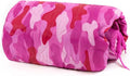 Farm Blue Pink Camo Military Camping Blanket - Woobie Blanket Poncho Liner - for Hiking Gear Backpacking and Car Survival Blankets - Unique New Pretty N Pink Custom Pattern Avail at
