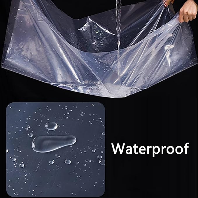 Clear Greenhouse Heavy Duty Tarp Outdoor Transparent Cover Superior Strength for Gardening Farming Nursery Garden(20x20 ft(6x6m))