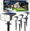 Solar Spot Lights Outdoor Waterproof IP656 PackCool Light 2 Lighting Modes Selectable Solar Powered Yard Garden Solar Spot Lights for Garden Outside Landscape Auto On/Off