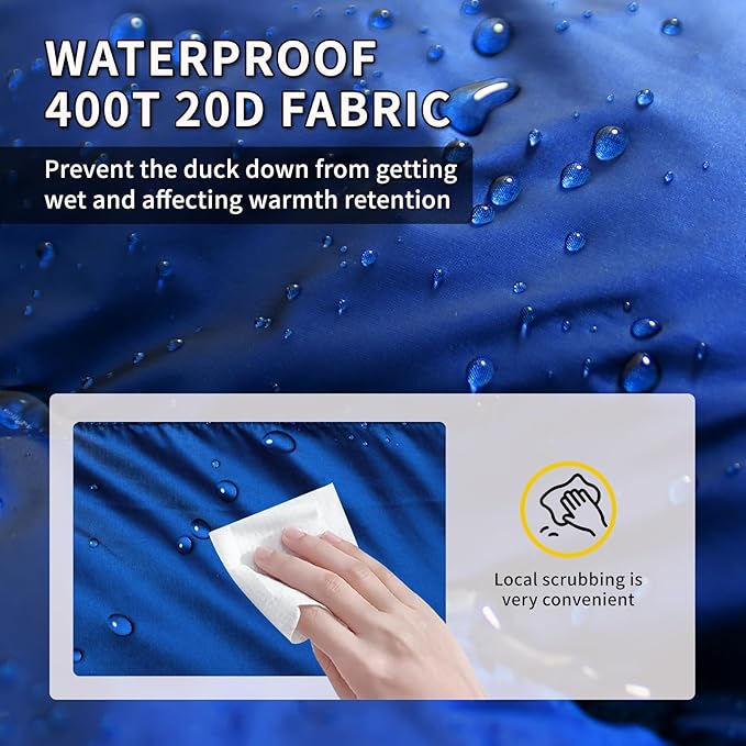 Down Sleeping Bag for Adults. 680FP Ultralight Portable Backpacking Sleeping Bag for Hiking Camping Mountaineering expeditions and Backpacking. with Compression Sack
