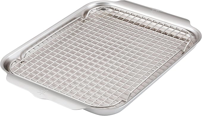 Provisions OvenBond 12 x 15 Stainless Steel Medium Sheet Pan with Rack