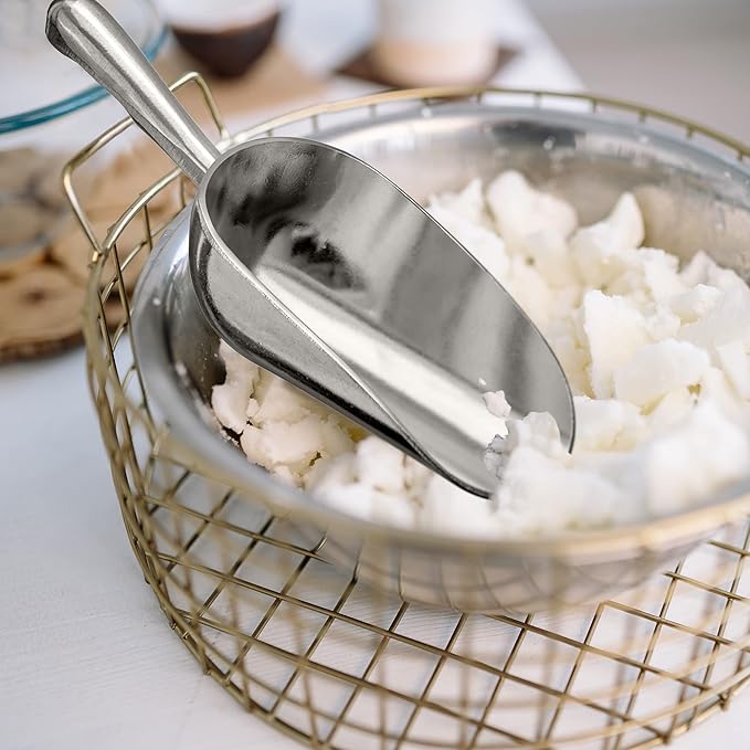 Amazing Abby - Elsa - 12-Ounce Aluminum Ice Scoops (Set of 2) Cast Aluminum Utility Scoops Food-Grade Good for Home and Commercial Use NOT Dishwasher-Safe Hand-Wash Recommended